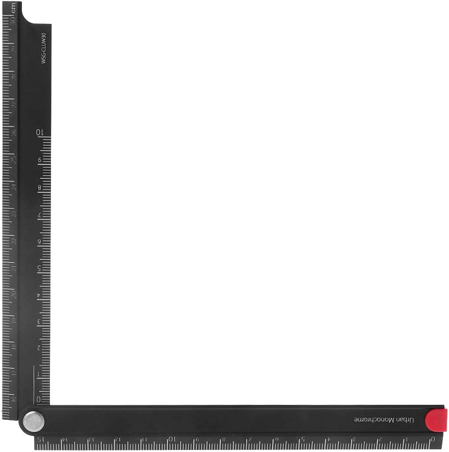 Misright Rulers Folding Aluminum Alloy Ruler 15cm-30cm Ruler Simple 90° Folding Metal Stationery Rule