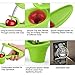 OMorc Cherry Pitter, Cherry Stoner with Food-Grade Silicone Cup, Space-Saving Lock Design and Lengthened Splatter Shield Dishwasher Safe