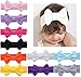 Baby Girl Elastic Headbands Newborn Toddler Hairbands Bows Children Soft Headwrap Hair Accessories (A-mixed color set-10pcs, cotton)