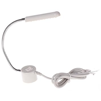 220V Nähmaschine Super Helle, weiße 20-LEDs magnetische Montage Basis flexibler Schwanenhals LED Licht Lampe