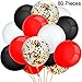80 Pieces Pirate Party Balloons Set Confetti Balloons Latex Balloons for Birthday Baby Shower Wedding Graduation 4th of July Decorations, 12 Inch (Red, Black, White)