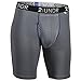 2UNDR Mens The Swingshift Long Leg Brief,Grey/Blue,Large