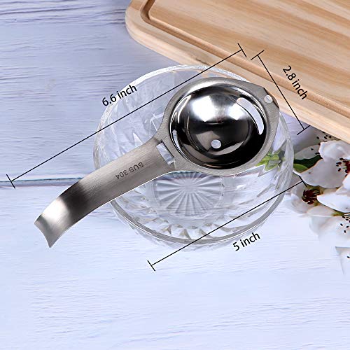 Egg Separator, Premium 304 Stainless Steel Egg Yolk Separator