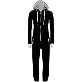 WOTOGOLD Men and Women Adult Pajamas Sportswear Hooded Unisex Jumpsuit