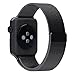 Yearscase Apple Watch Band 42MM Milanese Fully Magnetic Closure Clasp Mesh Loop Stainless Steel iWatch Band Replacement Wrist Bracelet Strap for Apple Watch Series 1 Series 2 Sport&Edition (Black)