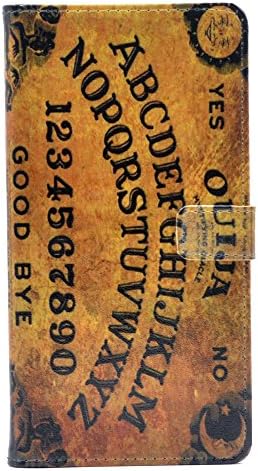 Galaxy J7 V Case,J7 Sky Pro Case,J7 Perx/J7 Prime/J7 Sky Pro/Galaxy Halo Case Leather Wallet Folio Flip Protective Shell Cover with Card Slot for Samsung Galaxy J7 2017 (Ouija Board Spooky)