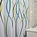 Eforgift Decorative Striped Print Shower Curtain Polyester Bath Curtain Fabric Waterproof /Mildew Free 72 Inch By 72 Inch, Blue/ White