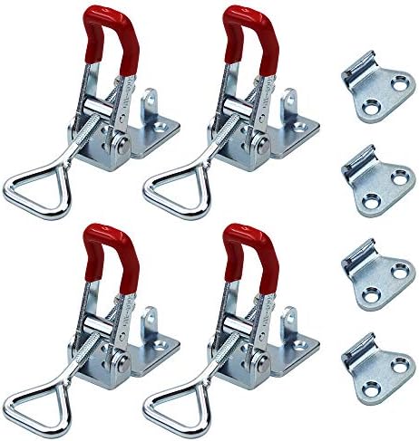 18-Piece Heavy Duty Toggle Latches - 550lb Capacity Adjustable Clamps For Cabinets & Toolboxes | Black Galvanized Iron Latches