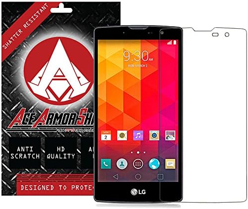 Ace Armor Shield Shatter Resistant Screen Protector for the lg magna / Military Grade / High Definition / Maximum Screen Coverage / Supreme Touch Sensitivity /Dry or Wet Easy Installation with free lifetime replacement warranty