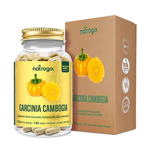 Garcinia Cambogia, Natrogix 180 VCapsules 80% HCA Garcinia Cambogia Complex Pure Extract Natural Appetite Suppressant, Weight Loss Supplement Formula - w/Free E-Book - 100% Money Back Garcinia Cambogia, Natrogix 180 VCapsules 80% HCA Garcinia Cambogia Complex Pure Extract Natural Appetite Suppressant, Weight Loss Supplement Formula - w/Free E-Book - 100% Money Back