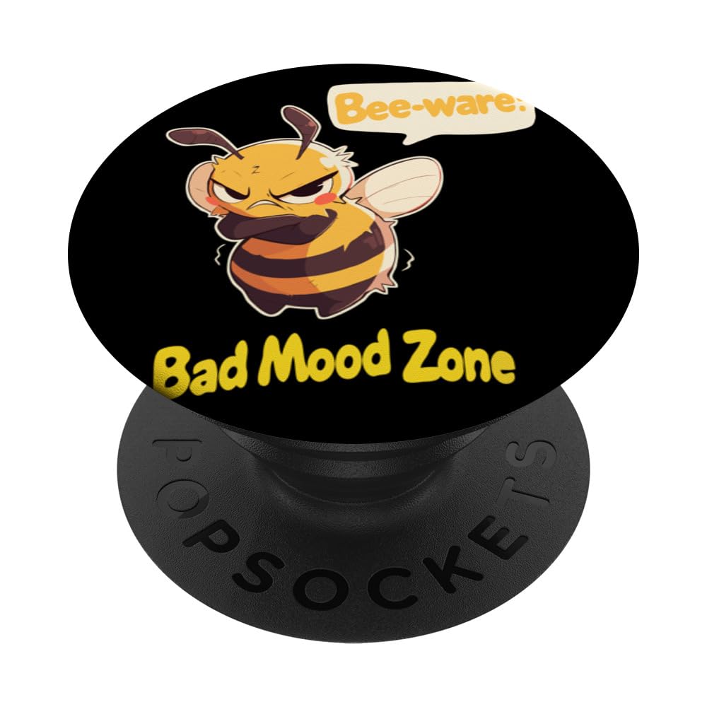 Bee Honey For Beekeeper Students I Hate People Angry Bee PopSockets Swappable PopGrip