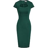 Grace Karin Womens 50s 60s Vintage Pencil Dress Bodycon Cap Sleeve Dress
