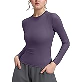 Long Sleeve Workout Tops for Women Yoga Long Sleeve Athletic Compression Shirts for Women