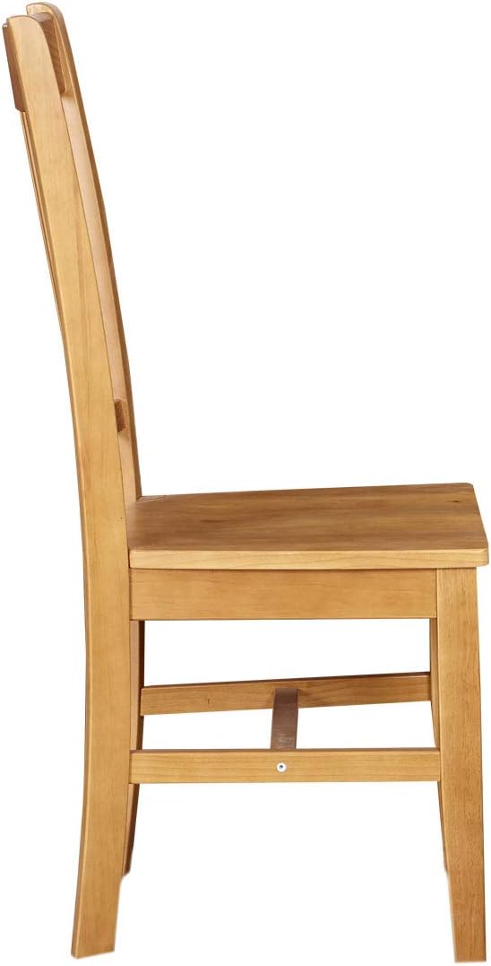 Brand – Ravenna Home Classic-Style Solid Pine Dining Chair, 40"H, Honey Pine Finish, Set of 2 - Tables