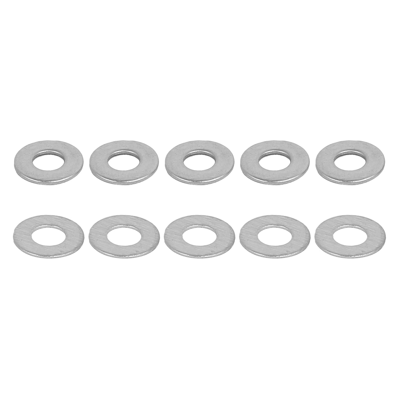 DTGN 2mmx5mmx0.5mm(IDxODxT) 316 Stainless Steel Flat Washers - 100Pack - Good for Industrial Machinery - Flat Ring Gaskets - Silver Tone โ image 1