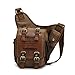 EconooLed Canvas Men Boys Classical Single Shoulder Cross Body Bag- Dark Khaki