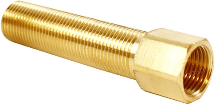 Hooshing Brass Pipe Fitting 1 2 Female To 1 2 Male Brass Pipe Nipple Extension Connector Fitting Straight Thread Hex Bushing Adapter Converter Adapter Length 3 94 Inch 100 Mm Amazon Com