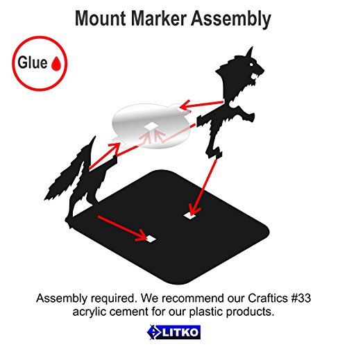 Wolf, Character Mount Marker, Grey, 2x2 Inch Base (1)