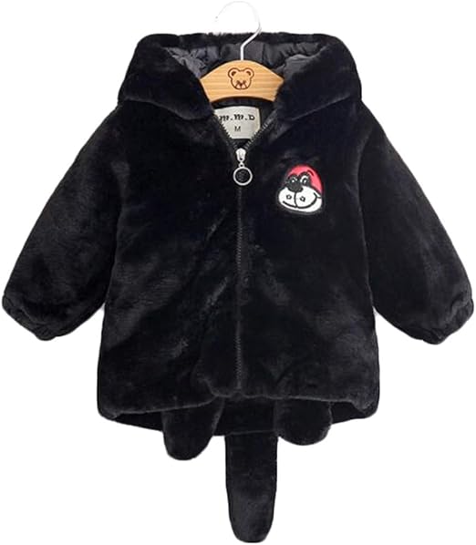 fluffy coat with hood