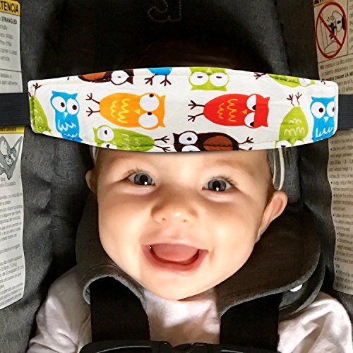 Pack of 2, Baby Kids Safety Head Support Band and Toddler Car Seat Neck Relief, Adjustable Car Seat Sleeping Head Support Strap, Offers Protection and Safety for Children (Blue Bear + Yellow Owl) - Thumbnail 5