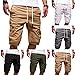 Sumen Mens Pure Color Pocket Drop Crotch Jogger Pants Harem Casual Baggy Hiphop Dance Sweatpants Mens Drawstring Shorts