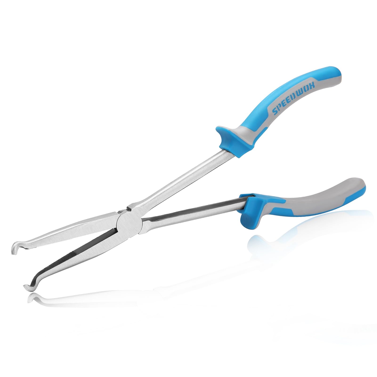 SPEEDWOX Long Reach Ring Nose Plers 11 Inch Long Reach Hose Grip Pliers Spark Plug Removal Pliers Spark Plug Tool Spark Accessories Hose Removal Pliers Spark Plug Wire Separator