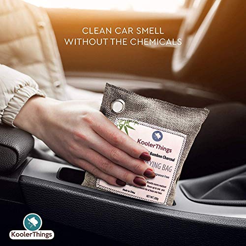 KoolerThings 9 Pack - Bamboo Charcoal Air Purifying Bags (1 X 1000g) (4 X 200g) (4 X50g) Natural Air Fresheners & Odor Eliminators for Home, Pets, Car, Closet, Shoes - Thumbnail 2