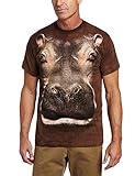 The Mountain Men's Hippo Head T-shirt, Medium Brown, X-Large