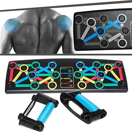 14 in 1 Push Up Board Body Building Push-Ups Stands System Fitness Workout Exercise Tools Men Women Push-up Stands for Gym, Press Push Up ~ Color-Coded Push Up Board System