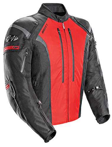 Joe Rocket Atomic Men's 5.0 Textile Motorcycle Jacket (Red, Small)