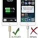 iPhone charger, ALEEGAO 6.5Ft Extra Long Nylon Braided Charging Cable Cord Lightning to USB Cable Charger Compatible with iPhone8 7/7 Plus/6s/6s Plus/6/6Plus/5s/5, iPad/iPod and more (3 Pack Gold)