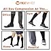 Knee High Compression Socks for Women & Men, 15-20 mmHg - Edema Pain Relief - Nurse, Travel, Pregnancy & Running - Lightweight Graduated Nursing Sock - Compression Stockings for Women, Black S