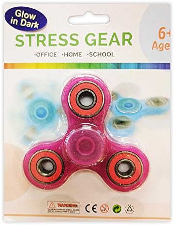 Fidget Spinner Toy Stress Reducer (Glow in Dark Pink)