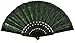 OliaDesign Beautiful Lady's Silk Hand Fan with Green Sequins