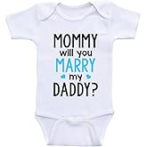 Snagminio Mommy Will You Marry My Daddy Infant Cloths Baby Boys Girls Short Sleeved Bodysuit Outfits