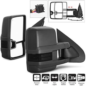 Power Folding Tow Mirrors Power Towing Mirrors For Chevy Silverado / GMC Sierra 1500/2500/3500 (2014-2018) – Heated, Signal 2014-2018 Silverado Mirrors - Foto 9
