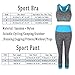 Daxin Women Yoga Fitness Seamless Bra+Pants Leggings Set Gym Workout Sports Wear Blue