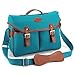 Kattee Vintage PU Leather Canvas DSLR Mirrorless Camera Shoulder Bag for Canon Nikon, etc (Large, Blue)