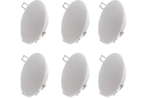 Homdec 4.5-Inch LED Recessed Mount Ceiling Down Light, 12V RV Puck Under Cabinet, 6000K Day Light, Interior for Camper Trailer Motorhome Boat, 6 Packs