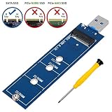 SHINESTAR M.2 USB Adapter (No Need Cable), M2 SSD (SATA Based B Key) to USB 3.0 Reader, Work as Portable Flash Drive or External Hard Drive, Support 2230 2242