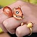 Gmai Bohemian Vintage Women Crystal Joint Knuckle Nail Ring Set of 10 pcs Finger Rings Punk Ring Gift (Squirrel)