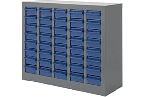 Yeeoy 40 Drawers Parts Cabinet Bolt and Nut Tool Storage Cabinet Part Cabinet Organization Shelves with ABS Material Drawer for Tool Hardware Storage, Grey