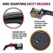 PriorityChef Kitchen Knife Sharpener, 2 Stage Sharpening System for Straight Edge Knives, Black