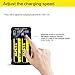 LCD Display Speedy Universal Battery Charger, TESIYI E2S Smart Charger for Rechargeable Batteries Ni-MH Ni-Cd A AA AAA C, Li-ion 21700 18650 26650 26500 22650 20700 18490 18350 17650 17335 14500