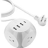 Ceptics 65W USB Power Strip, Surge Protection Small Compact Dual Usb Usb C 2 Grounded Usa Outlets Input Qc 3 0 Pd Fast Charging Quick Charge Power Del - View #4