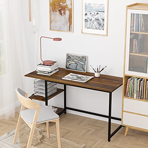 Teraves Reversible Computer Desk for Small Spaces,Small Desk with