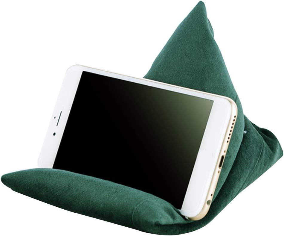 Phone Bag Cushion Stand,Moblie Phone Stand,Tablet Cushion Stand Lap Holder Multifunction Pillow Mobile Phone Holder Lazy People Stand Bubble Beads Soft for all iPads Tablets and Ebook Readers(S,Green)