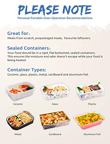 image for Personal Portable Oven for Prepared Meals Reheat, Mumba 48W Electric S