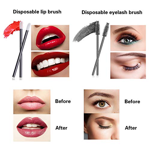 INFILILA 200Pcs Disposable Makeup Applicators Kit-100Pcs Mascara Wands,100Pcs Lip Applicators,Mascara Lipstick Makeup Brushes Eyelash Lip Gloss Brushes Applicators,Cosmetic Tool - Thumbnail 6