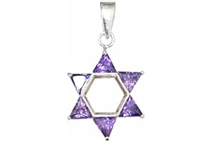 Tang & Song Brass Cubic Zirconia Star of David Pendant